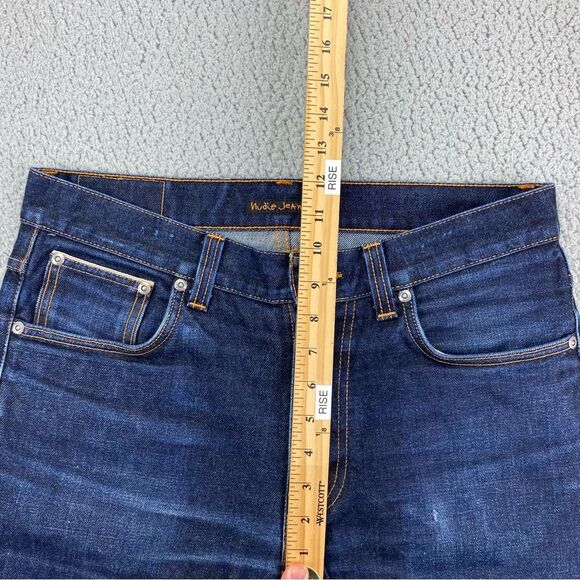 Nudie Jeans Men Lean Dean Slim-Fit Selvedge Worn In Jeans | Size: 32* (See Pics) - Picture 9 of 15